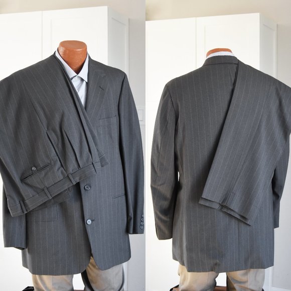 Vintage Southwick Gray 2 Piece Suit 43 Tall